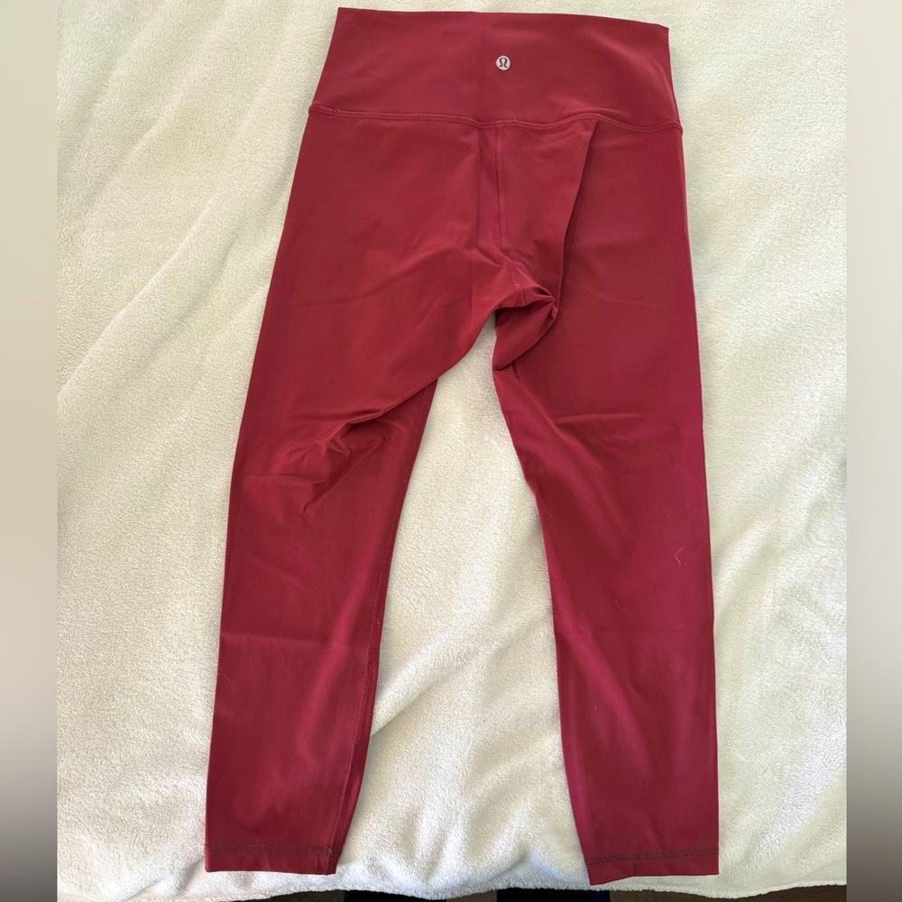 Rust colored lululemon leggings ankle length size 8.